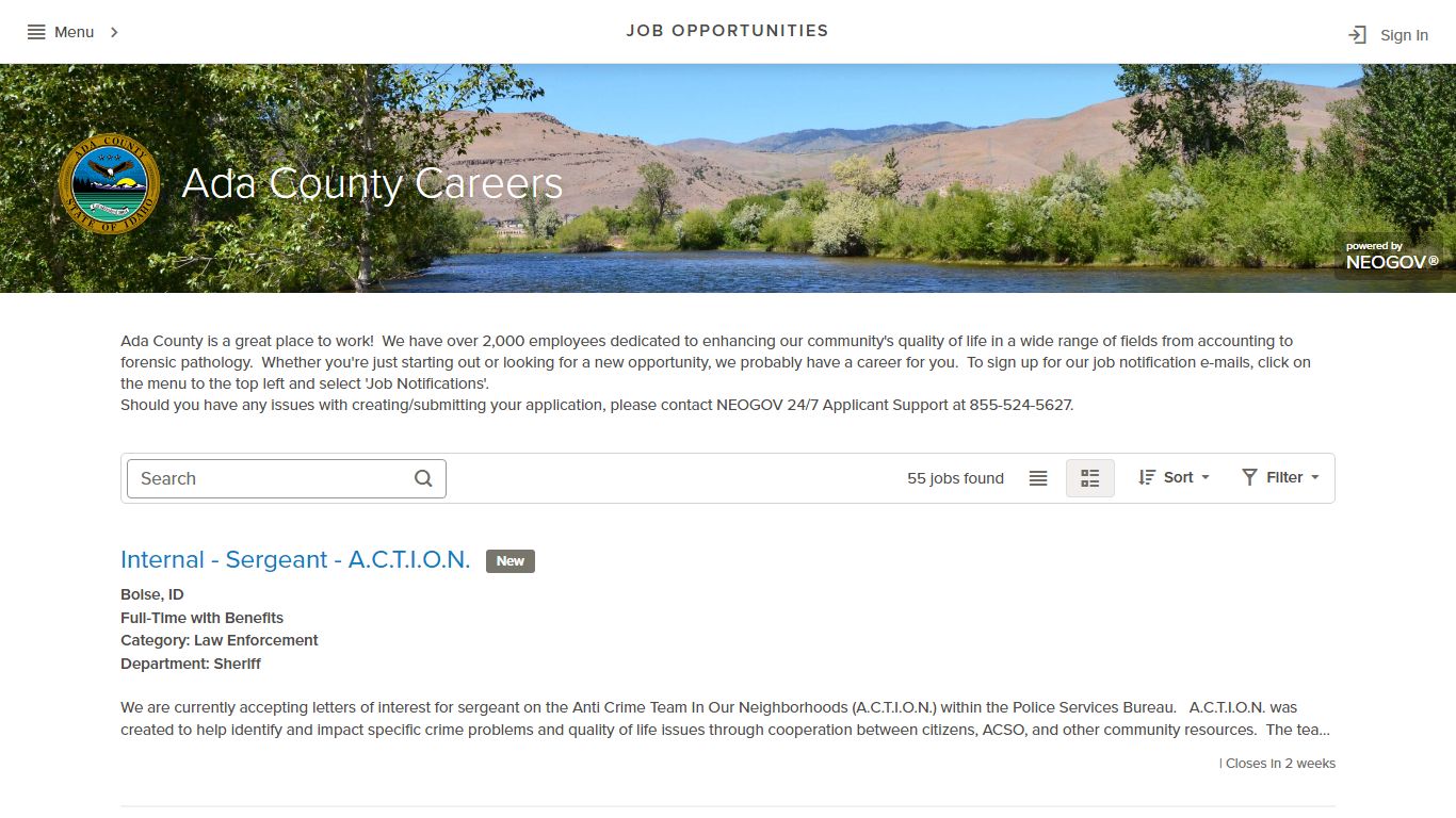 Job Opportunities | Ada County Careers - GovernmentJobs.com